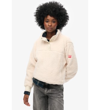 Superdry para mujer. W2012372A Polar Super Henley beige (L), Casual, Poliéster