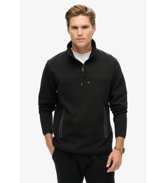 Para hombre. M2013959A Sudadera Media cremallera de corte holgado con logotipo Tech (L), Casual, Algodón