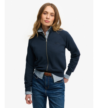 Superdry para mujer. W2012677A Sudadera Essential Logo Zip marino (XXS), Casual, Deportivo, Algodón, Manga larga