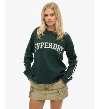 Superdry para mujer. W6012134A Camiseta Graphic verde (XS), Casual, Algodón, Manga larga
