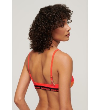 Superdry para mujer. W3010396A Top de bikini elástico tipo bralette naranja (S), Beachwear, Poliéster Reciclado, Sostenible 4