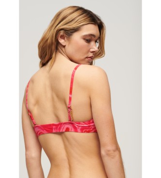 Superdry para mujer. W3010392A Top de bikini estampado tipo bralette rosa (S), Beachwear, Poliéster Reciclado, Sostenible 4