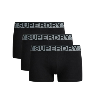 Superdry para hombre. M3110450A Set 3 Bóxers Lisos negro (XXL), Homewear, Algodón