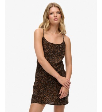 Superdry Vestido Bias Cut marrón