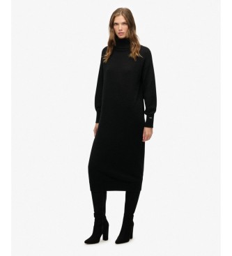 Superdry Vestido Rollneck negro