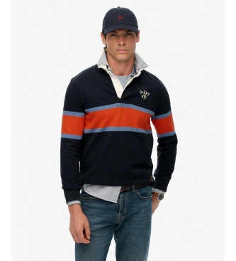 Superdry para hombre. M6010909A Polo Vintage Athletic Eagle marino, rojo (S), Casual, Algodón, Manga larga