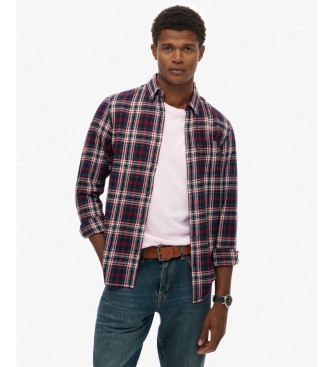 Superdry para hombre. M4011039A Camisa Vintage Check rojo (XXL), Casual, Algodón, Manga larga