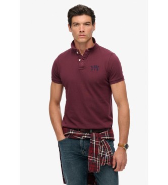 Superdry para hombre. M1110449A Polo Vintage Athletic Emb rojo (XXL), Casual, Algodón, Manga corta