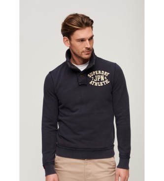Sudadera Vintage Athletic Henley marino (S), Casual, Algodón, Superdry outlet 2024.