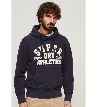 Superdry för män. M2014115A Vintage Athletic marinblå sweatshirt (XXL), Casual, Bomull, Marino