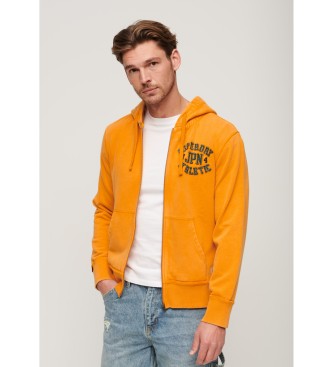 Superdry para hombre. M2014116A Sudadera Vintage Athletic amarillo (S), Casual, Algodón