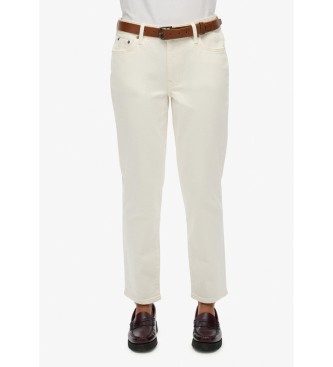 Superdry para mujer. W7010968A Jeans Vintage blanco (26/32), Casual, Algodón