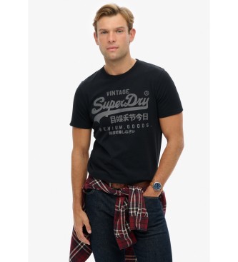 Superdryvoor Mannen. M1012326A T-shirt Klassiek Marine (S), Casual, Katoen, Korte Mouwen, Marineblauw