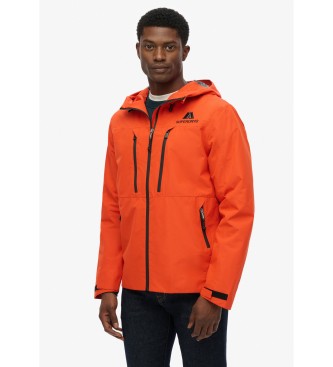 Superdry para hombre. M5012249A Chaqueta Waterproof naranja (L), Casual, Poliéster