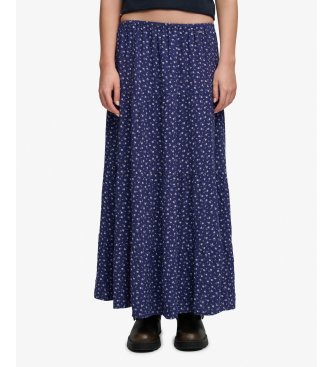 Superdry Falda Maxi Tier marino