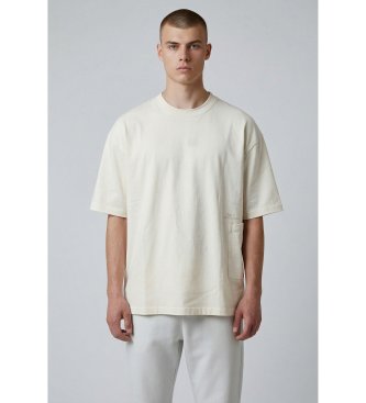 Para hombre. 26CTCUH02015 Camiseta de manga corta (L), Beige, Casual, Algodón