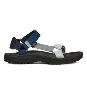Teva para hombre. 1017419 Sandalia Winsted Azul Multicolor (43), Tela, Plano, Casual, Beachwear