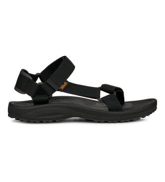Teva para hombre. 1017419 Sandalia Winsted Negro (12USA=45.5), Tela, Plano, Casual, Beachwear