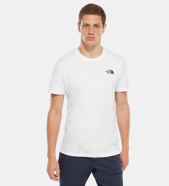 The North Face para homem. T-shirt simples da abÃ³bada branca