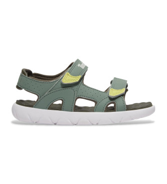 Timberland unisex para niños. TB0A5M3NEX01 Sandalias Perkins Row verde (38), Plano, Velcro, Casual, moda infantil