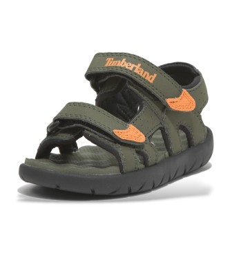 Timberland Unisex Para CriançA. TB0A24Y7A581 SandáLias Perkins Row Em Pele Verde Com Tira No Calcanhar (25), Couro, Plano, Velcro, Casual, M-image