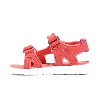 Timberland Para Menina. TB0A2D3C8011 SandáLias Perkins Row Em Pele Com Tira No Calcanhar Cor-De-Rosa (25), Couro, Plano, Velcro, Casual, Mod-image