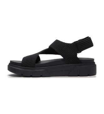 Timberland para mujer. TB0A2QKNEK81 Sandalias con tira trasera Greyfield negro (39.5 W), Plano, Velcro, Casual