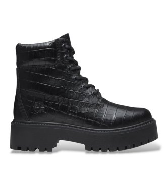 Timberland Botas de piel Stone Street negro ( = 37 5)