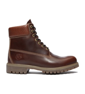 Timberland para hombre. TB0A2P6WEIU1 Botines de Piel 6-Inch Premium impermeables marrón (45 W), Plano, Cordones, Casual
