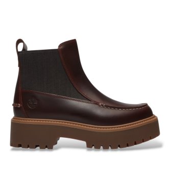 Timberland Botines de Piel Chelsea Stone Street granate (42 W)