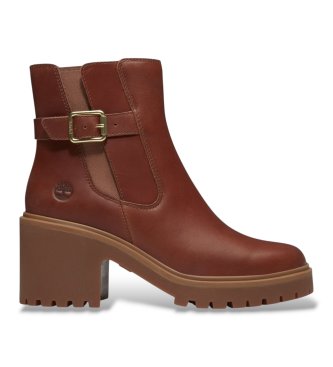 Timberland para mujer. TB0A2GGNEM61 Botines de piel Chelsea Stone Heights marrón (36 W), 5 a 8cm, Ninguno, Casual