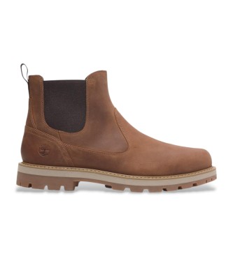 Timberland para hombre. TB0A6A4WEM61 Botines Chelsea de piel Britton Road marrón (45.5), Plano, Ninguno, Casual, Sostenible