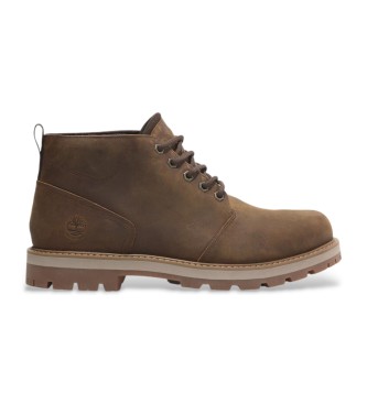 Timberland para hombre. TB0A69TWEM61 botines Chukka de piel Britton Road Mid marrón (50), Plano, Cordones, Casual, Sostenible