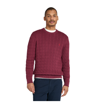 Timberland para hombre. TB0A5M826481 Jersey Williams River de punto trenzado burdeos (3XL), Casual, Algodón