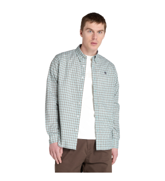Timberland para hombre. TB0A5M2EEYN1 Camisa de popelina elástica verde (M), Casual, Algodón, Manga larga