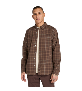 Timberland für Herren. TB0A5M16BK21 Braunes Karohemd (S), Lässig, Baumwolle, Langarm