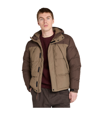 Timberland para hombre. TB0A6267A0G1 Chaqueta acolchada, impermeable marrón (XXL), Casual, Nylon