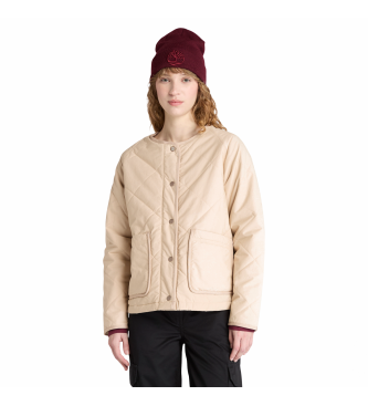Timberland para mujer. TB0A2QS6EYK1 Chaqueta acolchada, impermeable y resistente beige (S), Casual, Algodón