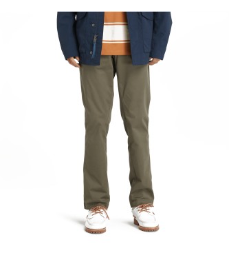 Timberland Para Hombre. TB0A2BYYA581 PantalóN Chino De Sarga EláStica Verde (34/34), Casual, AlgodóN OrgáNico, Sostenible-image