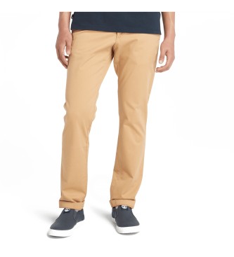 Pantalón chino de sarga elástica amarillo (40/32), Casual, Algodón Orgánico, Sostenible, Timberland out