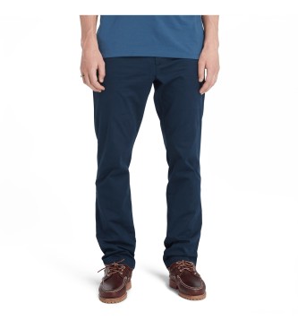 Timberland para hombre. TB0A2BZA4331 Pantalón chino recto de sarga Claremont marino (36/34), Casual, Algodón Orgánico, Sostenible