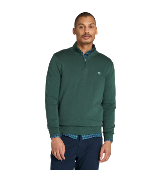 Timberlandvoor mannen. TB0A2BMX3171 Williams River groene trui met kwart rits (M), Casual, Katoen