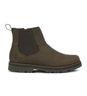 Timberland unisex para niños. TB0A28PY9311 Botas Chelsea de piel Courma Kid Marrón (36), Plano, Ninguno, Casual, Sostenible, moda infantil