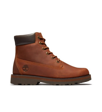 Timberland Unisex For Kids. TB0A28VX3581 Leather Boots Courma Kid Brown (36), Flat, Laces, Casual, Sustainable, Children's Fashion
