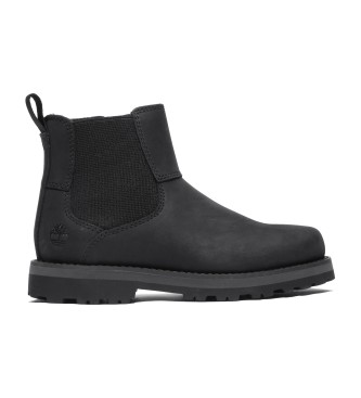 Timberland unisex para niños. TB0A28QA0011 Botas de piel Chelsea Courma negro (40), Plano, Cremallera, Ninguno, Casual, moda infantil