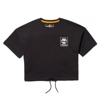 Timberland para mujer. Camiseta Cropped negro Timberland
