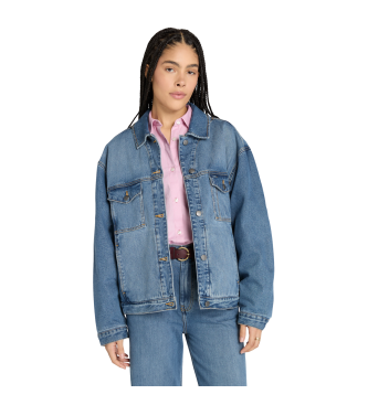 Timberland para mujer. TB0A2QTMA2X1 Chaqueta Archive azul (XL), Casual, Algodón, Denim
