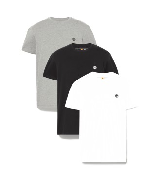 Timberland para hombre. TB0A6GH19591 Pack de 3 camisetas Dunstan River multicolor (M), Casual, Algodón
