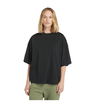 Timberland para mujer. TB0A5P8X0011 Camiseta extragrande Dunstan negro (L), Casual, Manga corta, Algodón Orgánico, Sostenible