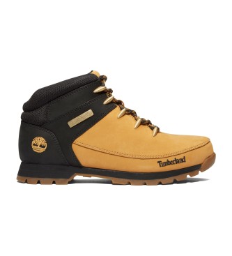 Timberland para hombre. TB0A1NHJ2311 Botas de piel de media caña con cordones Euro Sprint amarillo (44), Plano, Casual, Deportivo, Outdoor